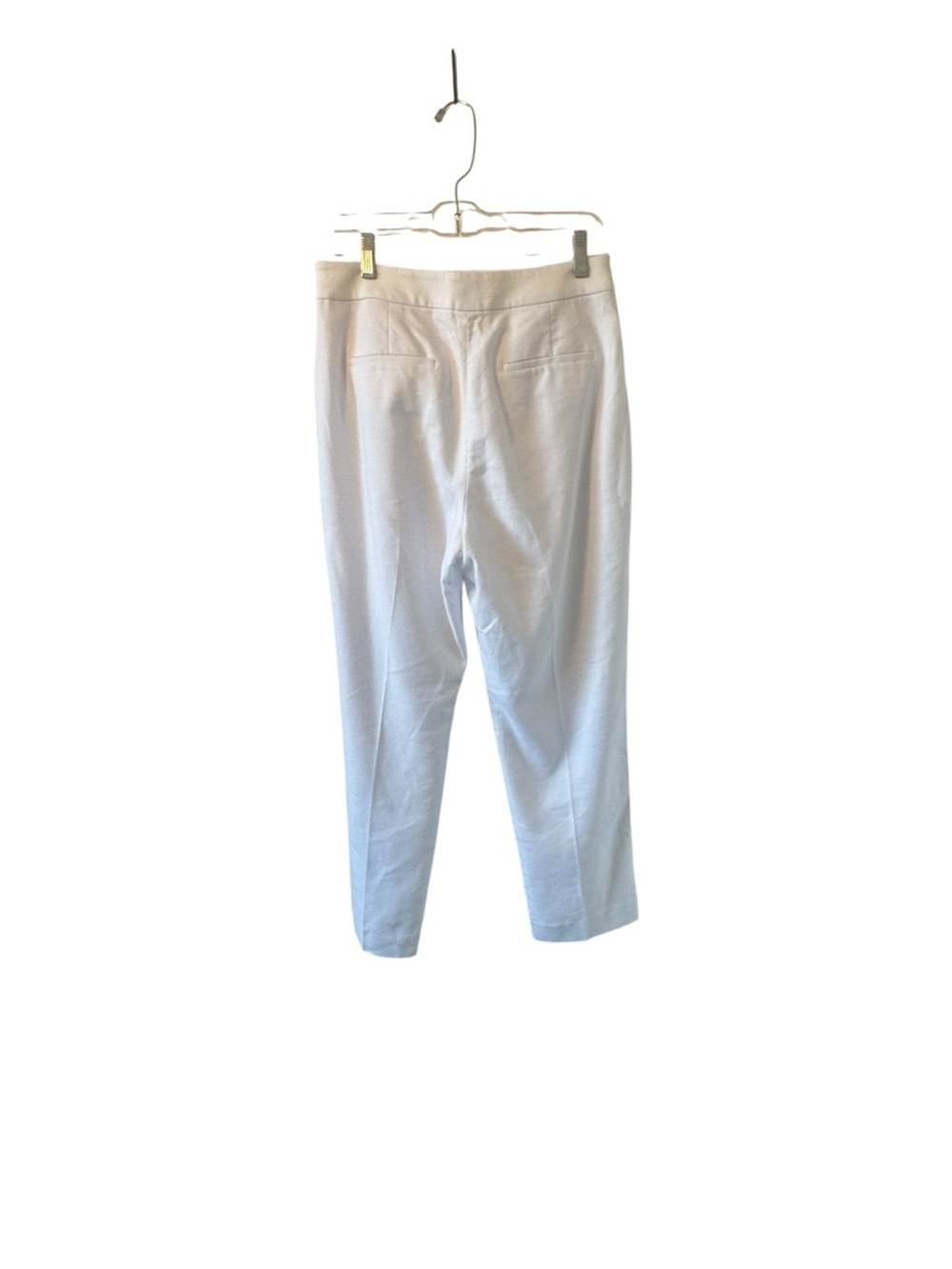 J.Crew Kate Straight-Leg Pant Stretch Linen Blend White 4 - Picture 8 of 10